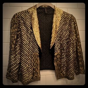 BCBGMaxAzria - Sequin Evening Blazer/Shell Top